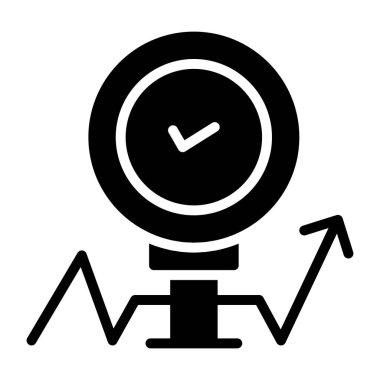 Veri analizi için bir kabartma tasarım simgesi