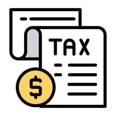 Vergi kağıdının güzel bir tasarım simgesi