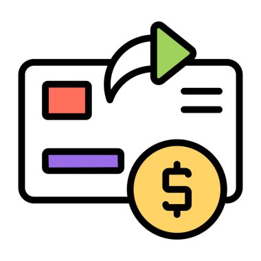 Çek defterinin modern tasarım simgesi