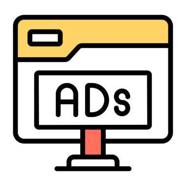 Çevrimiçi reklamcılığın güzel bir tasarım simgesi