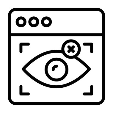 Web izleme için bir çizgi tasarım simgesi