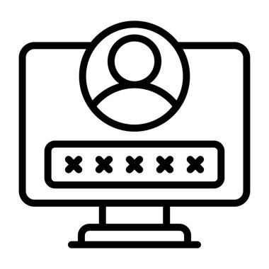 Giriş parolası için bir moda tasarım simgesi