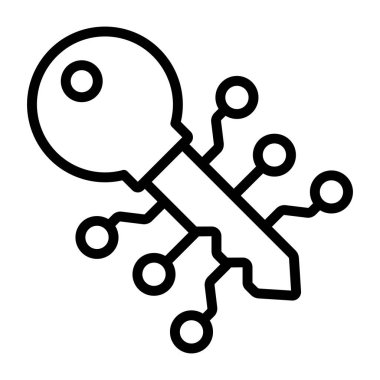 Dijital anahtarın bir simge tasarımı