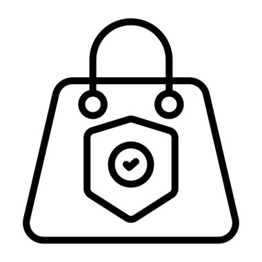 Güvenli alışveriş için bir simge tasarımı