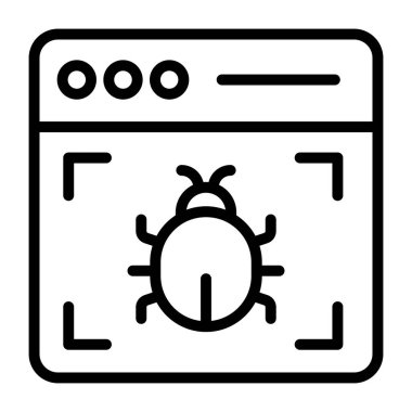 Tarayıcı virüsünün moda tasarım simgesi