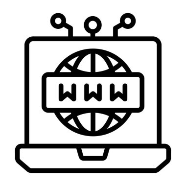 www 'un yaratıcı tasarım simgesi