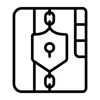 Güvenli defterin güzel bir tasarım simgesi