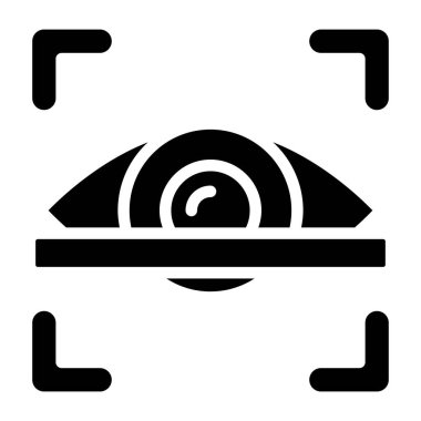 Göz taramasının sağlam bir tasarım simgesi