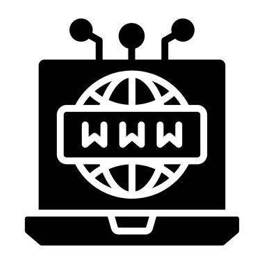 www 'un yaratıcı tasarım simgesi