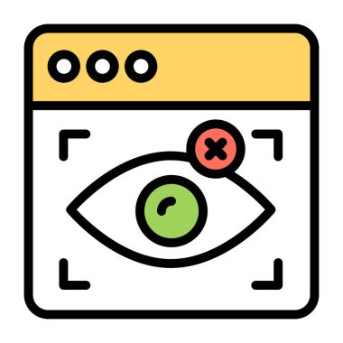 Web izleme için renkli bir tasarım simgesi