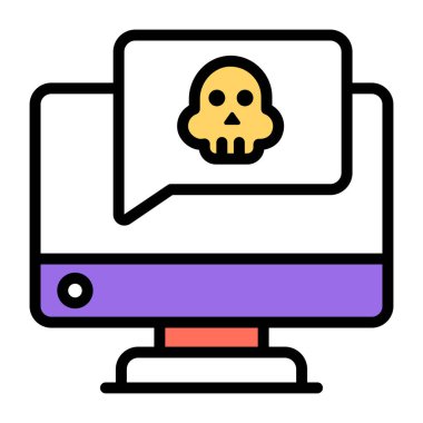 Hastalıklı sohbetin modern tasarım simgesi