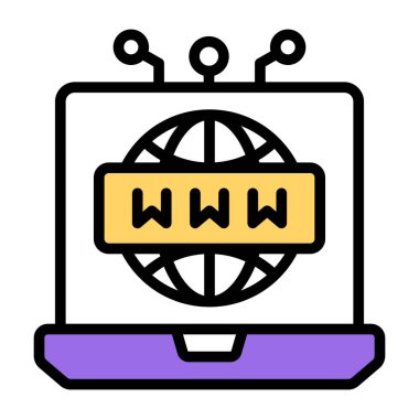 www 'un yaratıcı tasarım simgesi