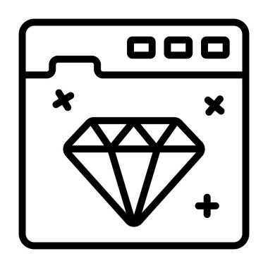 Premium web sitesinin moda tasarım simgesi 