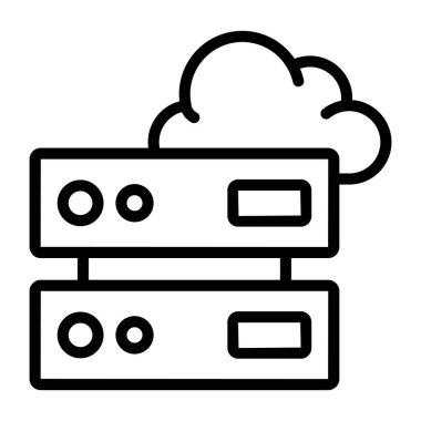 A unique design icon of cloud server