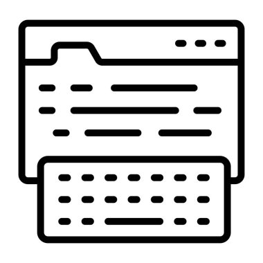 Unique design icon of web coding