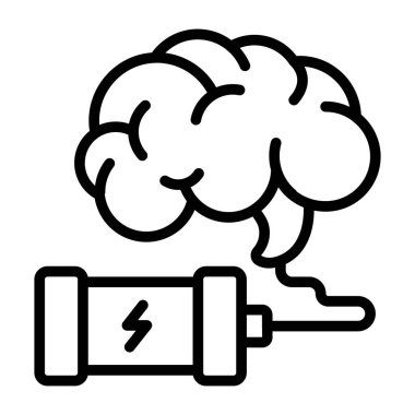 Beynin modern tasarım simgesi 