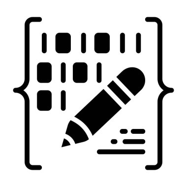 İkili verilerin düzenlenebilir tasarım simgesi