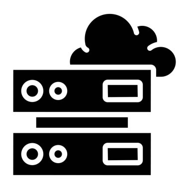 A unique design icon of cloud server