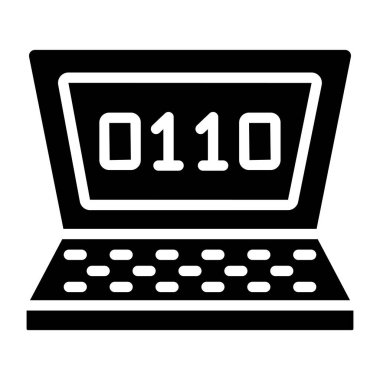 İkili verilerin düzenlenebilir tasarım simgesi