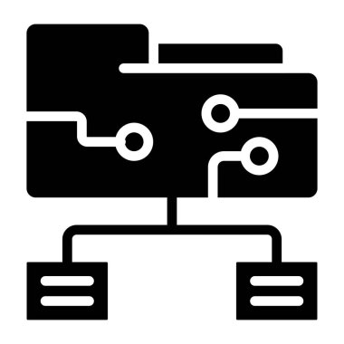 A unique design icon of folder network 