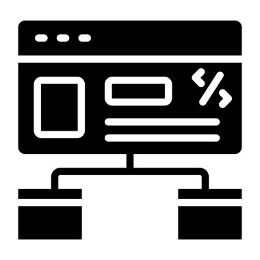 Unique design icon of web coding