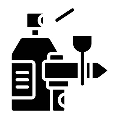 Sprey boyanın kavramsal katı tasarım simgesi 