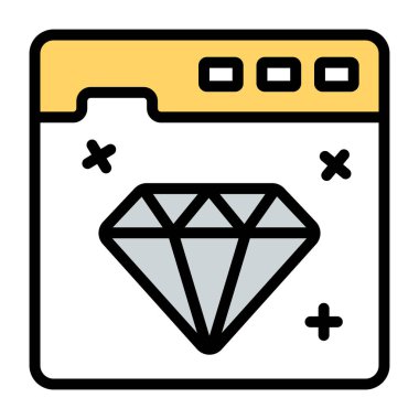 Premium web sitesinin moda tasarım simgesi 