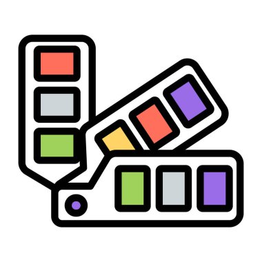      A creative design vector of paint swatches 