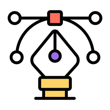        Düğümlü kalem, daha bezier araç simgesi 