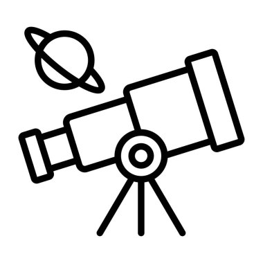 Bir uzay araştırma aracı simgesi, teleskopun doğrusal tasarımı