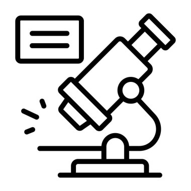        Bir laboratuvar araştırma aracı simgesi, mikroskobun doğrusal tasarımı