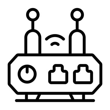 Wi-Fi yönlendiricisinin modern tasarım simgesi 