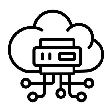 Bulut sunucusunun bir simge tasarımı 