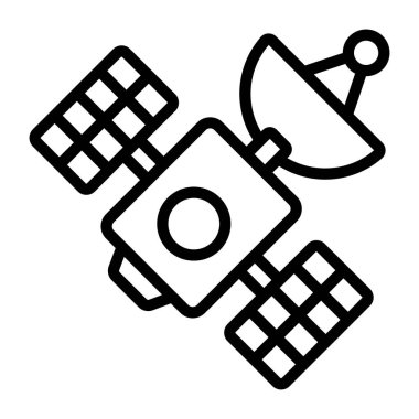 Uydu anteninin doğrusal tasarım simgesi