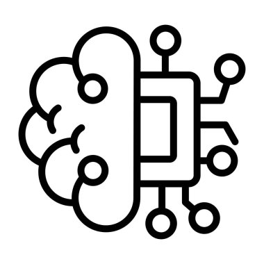 Yapay beynin modern tasarım simgesi