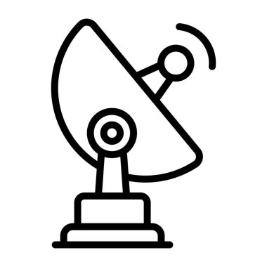 Uydu anteninin doğrusal tasarım simgesi