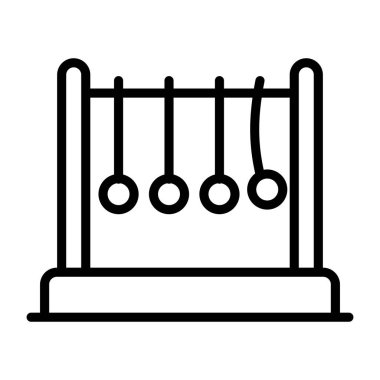 Newton beşiğinin düzenlenebilir tasarım simgesi 