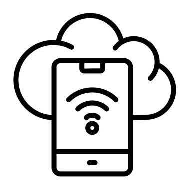 Modern design icon of cloud phone