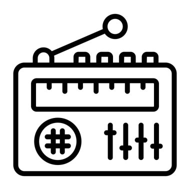A unique design icon of radio 