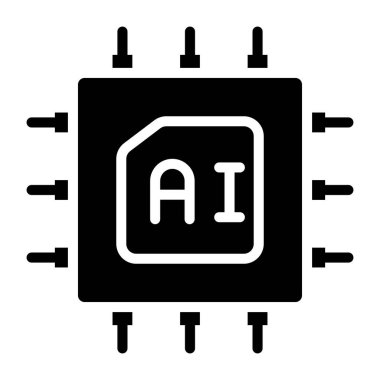 Mikroçipin mükemmel tasarım simgesi 