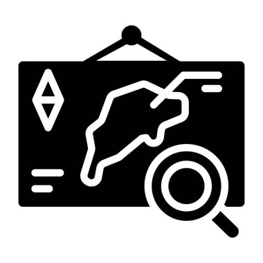 Arama haritasının modern tasarım simgesi