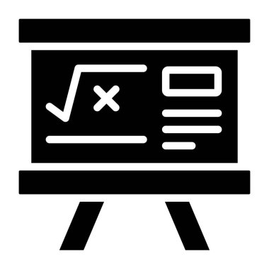 Matematik öğrenmenin yaratıcı tasarım simgesi 