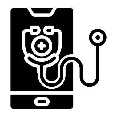 Mobil tıbbi uygulamanın son moda vektör tasarımı