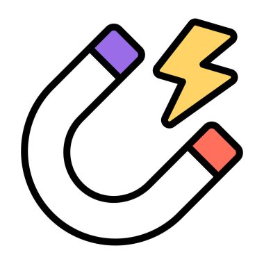 Mıknatısın düzenlenebilir tasarım simgesi 