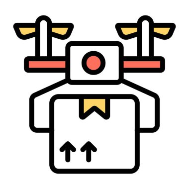 Drone dağıtımının modern tasarım simgesi