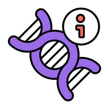 DNa icon in flat design
