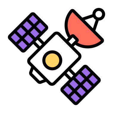 Uydu anteninin düz tasarım simgesi