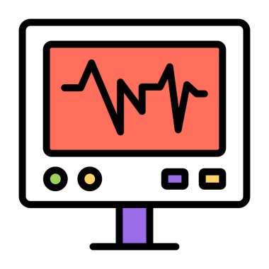 ecg monitörünün eşsiz bir tasarım simgesi