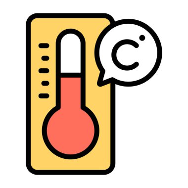 Dijital termometrenin düzenlenebilir tasarım simgesi