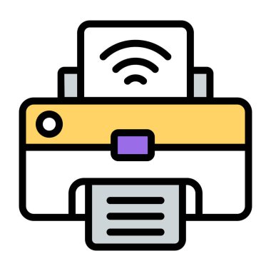 Yazıcının mükemmel tasarım simgesi 